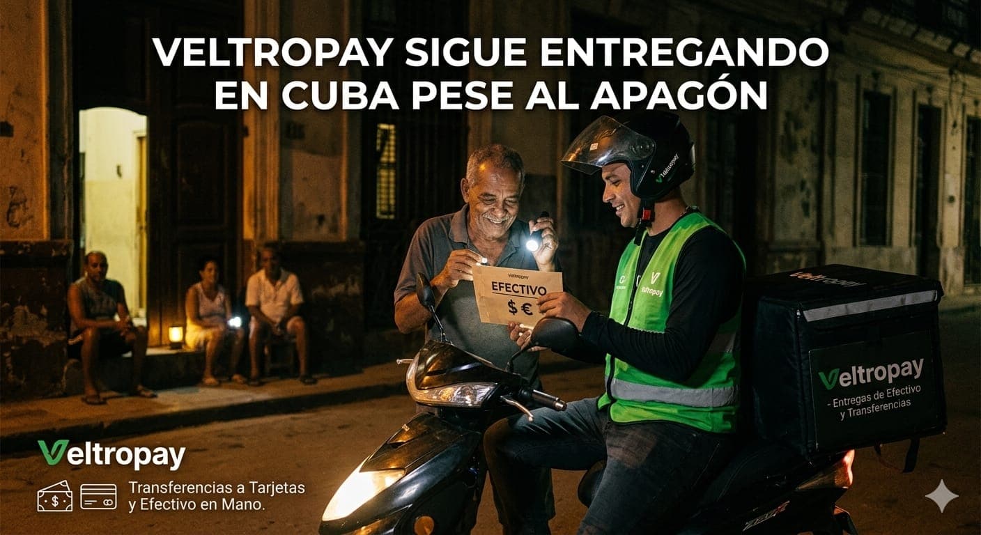 Cuba enfrenta un segundo apagón nacional: Veltropay garantiza que tus remesas sigan llegando